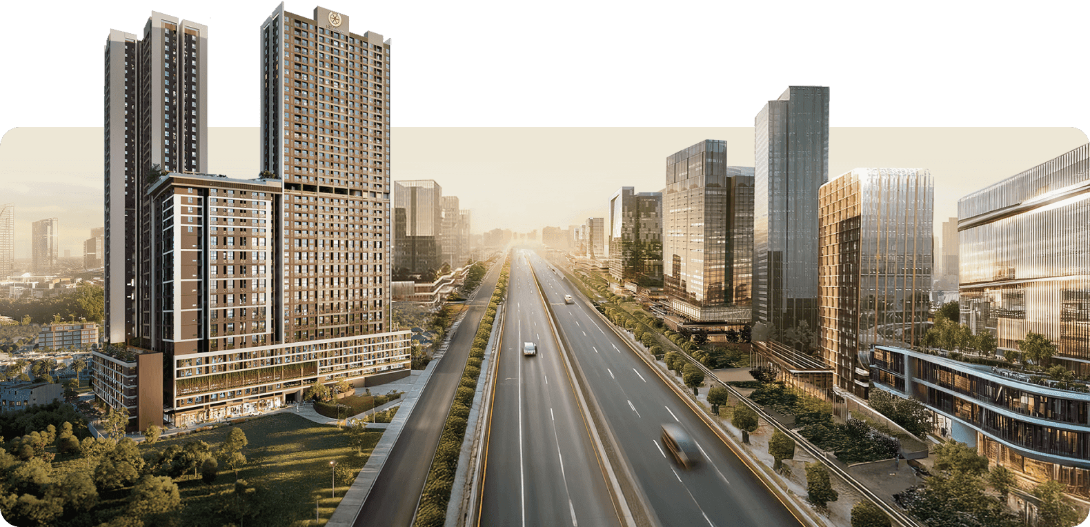 Modern city skyline