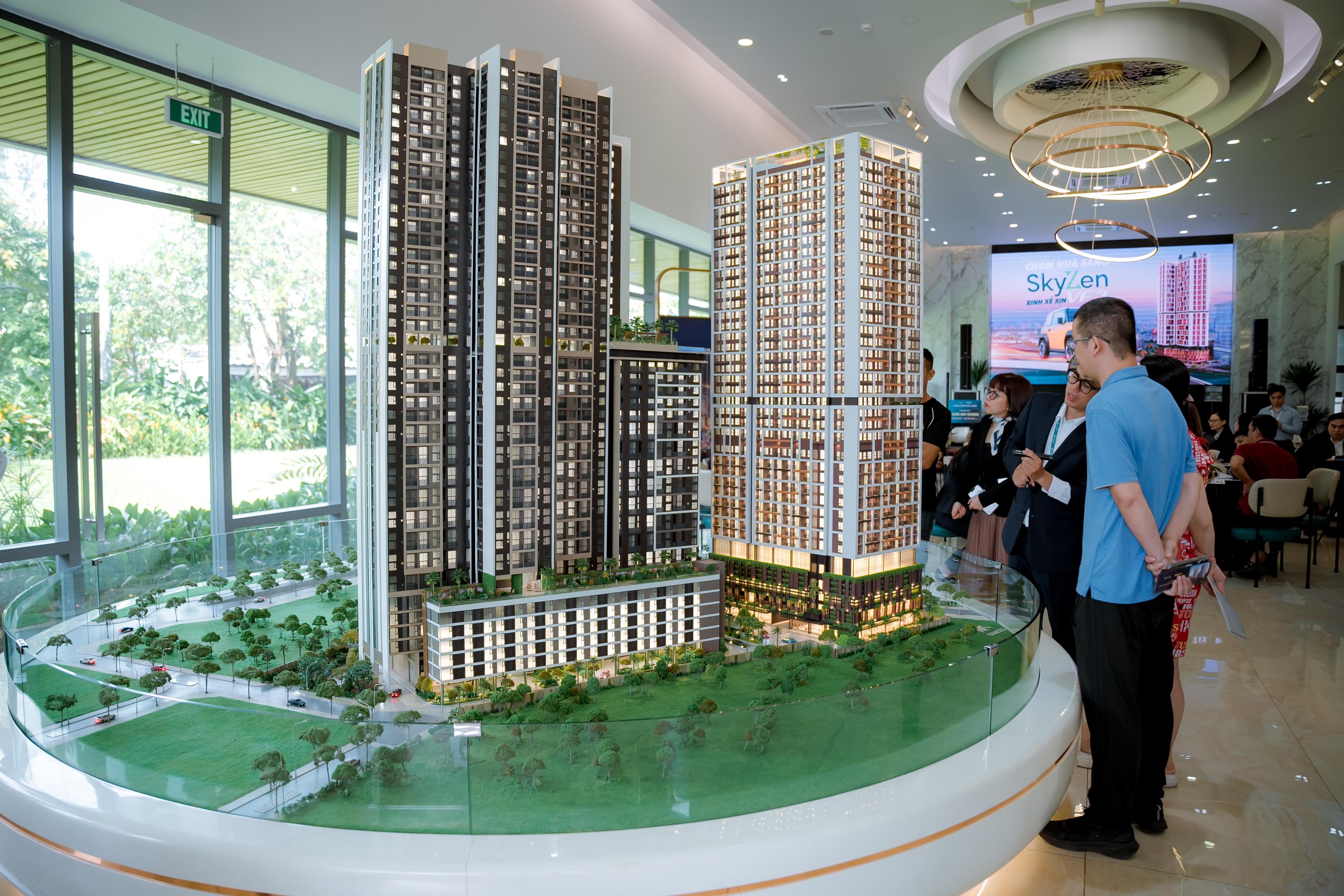 Modern cityscape with high-rise buildings