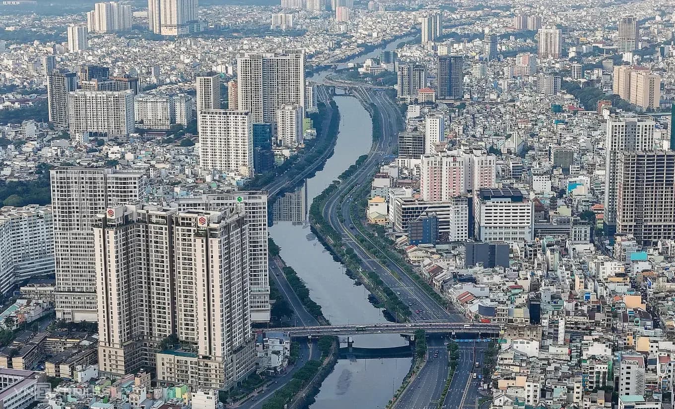 Modern cityscape with high-rise buildings