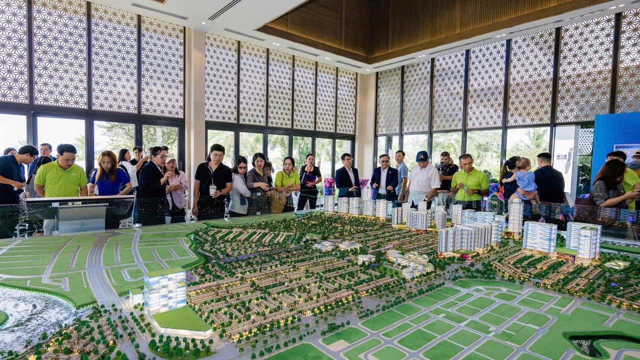 Modern cityscape with high-rise buildings